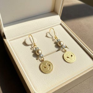 Owl Beaded Hook Earrings, Gold - - LadybugfeetDesigns -