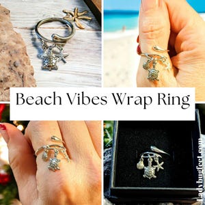 Beach Vibes Wrap Ring - - LadybugfeetDesigns -