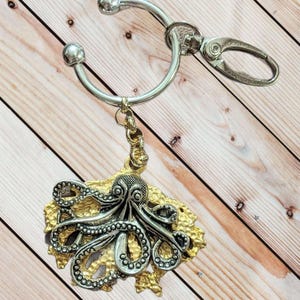 Octopus Key Chain, Purse Clip - - LadybugfeetDesigns -