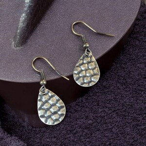 Antique Bronze Crocodile Tears Earrings - - LadybugfeetDesigns -