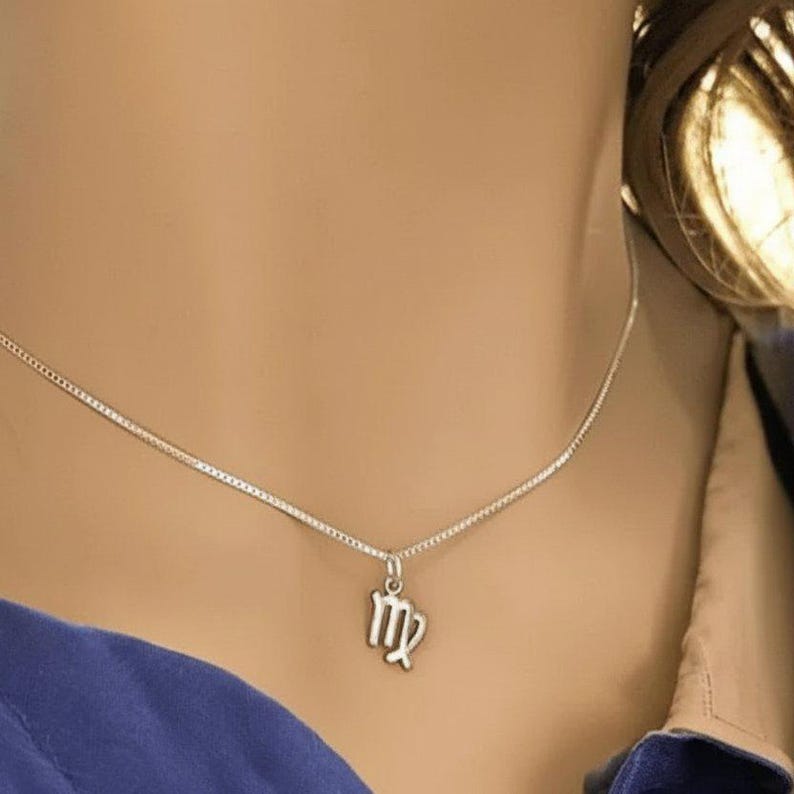 Zodiac Symbol Necklace, Sterling Silver - 12 - 24 inches - - LadybugfeetDesigns -