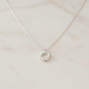 Dolphin Trio Necklace, 20 inches - Silver - - LadybugfeetDesigns -