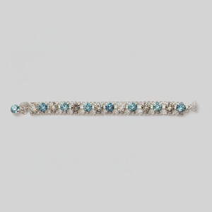 Blue Multi Faceted Crystal Rhinestone Bracelet-Bridal Jewelry-Child Size - - LadybugfeetDesigns -