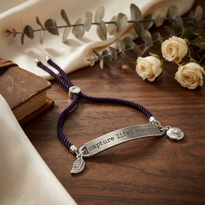 Capture Life's Moments Twisted Rope Bolo Bracelet - - LadybugfeetDesigns -