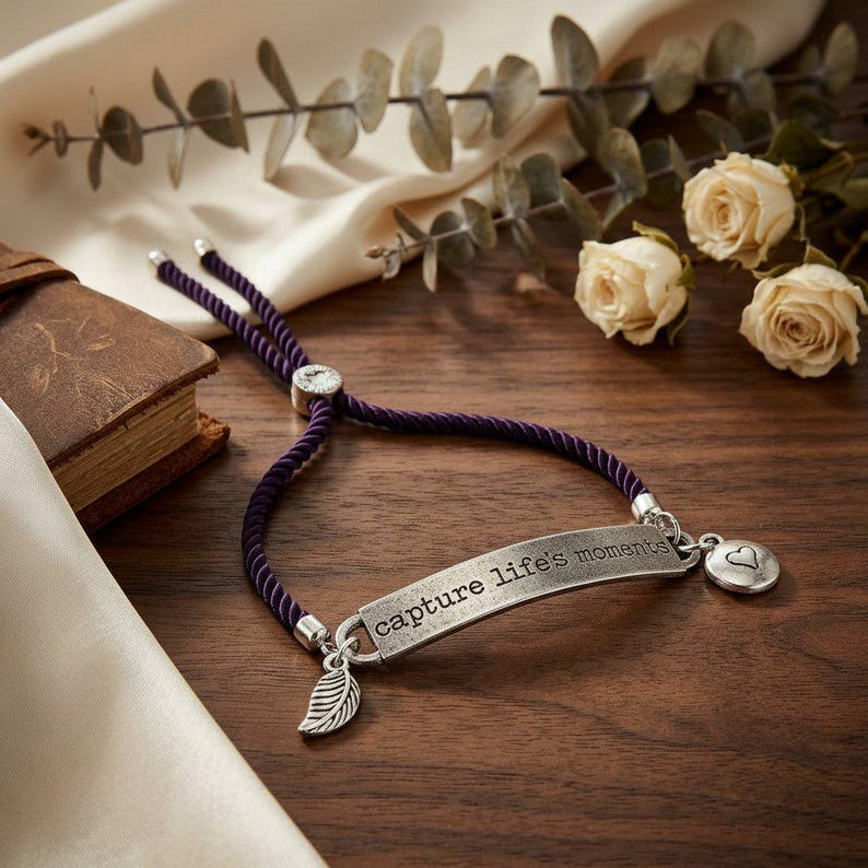 Capture Life's Moments Twisted Rope Bolo Bracelet - - LadybugfeetDesigns -