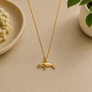 Manatee Necklace, Gold - 20 inches - - LadybugfeetDesigns -