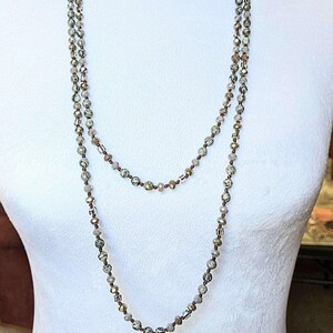 Crazy Lace Agate Semi-Precious Gemstone Necklace with Pendants- 60 inch - - LadybugfeetDesigns -