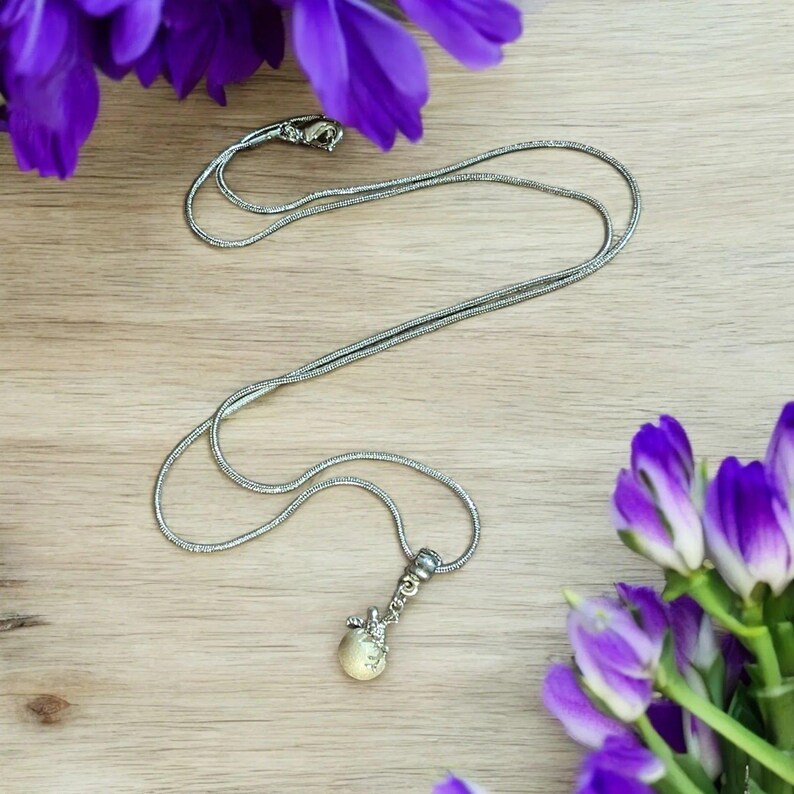 Sea Turtle Hatchling necklace, Sterling Silver - 24 inch - - LadybugfeetDesigns -