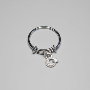 Moon Star Expandable Charm Ring - - LadybugfeetDesigns -