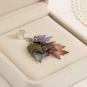 Maple Leaves Ear Cuff, Silver - - LadybugfeetDesigns -