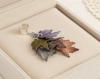 Maple Leaves Ear Cuff, Silver