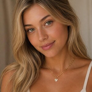 Sparkly Melting Heart necklace, Gold- 20 inch - - LadybugfeetDesigns -