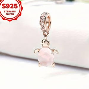 Pink Turtle Necklace, 20 Inches - Rose Gold - - LadybugfeetDesigns -