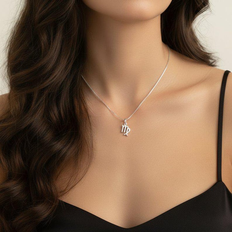 Zodiac Symbol Necklace, Sterling Silver - 12 - 24 inches - - LadybugfeetDesigns -