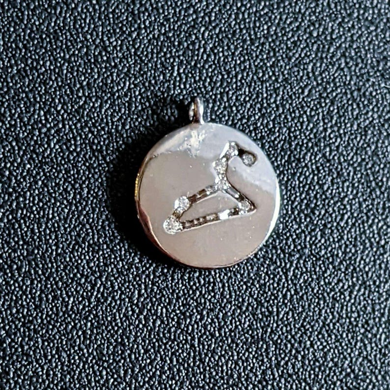 Zodiac Constellation Necklace, Silver - 12-24 inch - - LadybugfeetDesigns -
