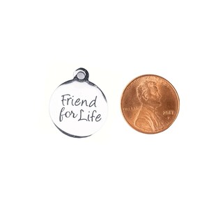 Friend For Life Charm - - LadybugfeetDesigns -