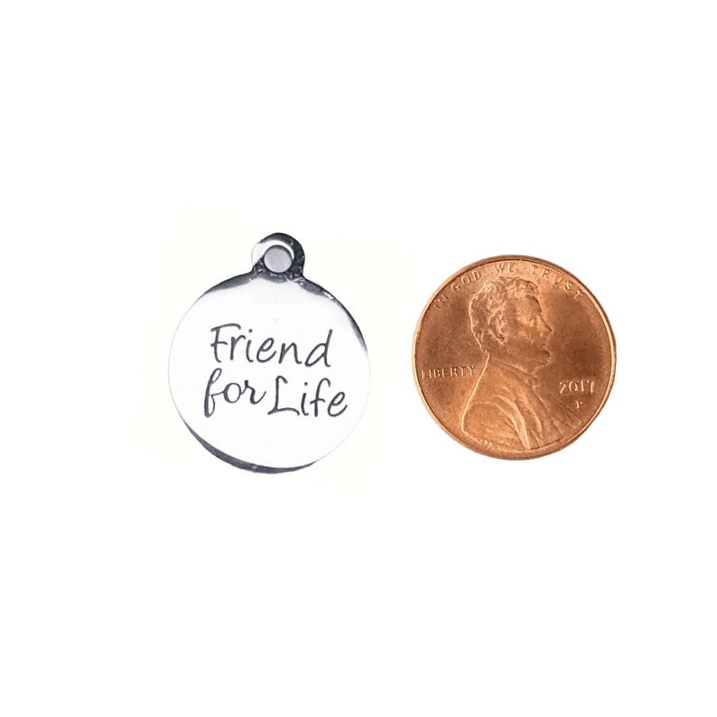 Friend For Life Charm - - LadybugfeetDesigns -