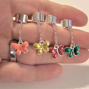 BUTTERFLY Ear cuff, silver - - LadybugfeetDesigns -