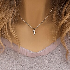 Flamingo Pendant Necklace, Silver - 18 - 22 inches - - LadybugfeetDesigns -