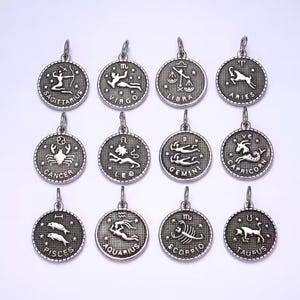 Crescent Moon Zodiac Sign Necklace, Silver - 20 inch image 6
