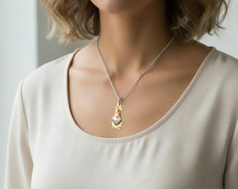 Boho Gnome Necklace, Silver