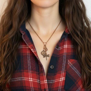 Dragonfly Charm Keeper Necklace, Antique Copper - 18-24 inch - - LadybugfeetDesigns -