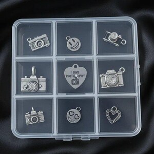 I Love Photography Charm Box - 9 pc., Silver - - LadybugfeetDesigns -