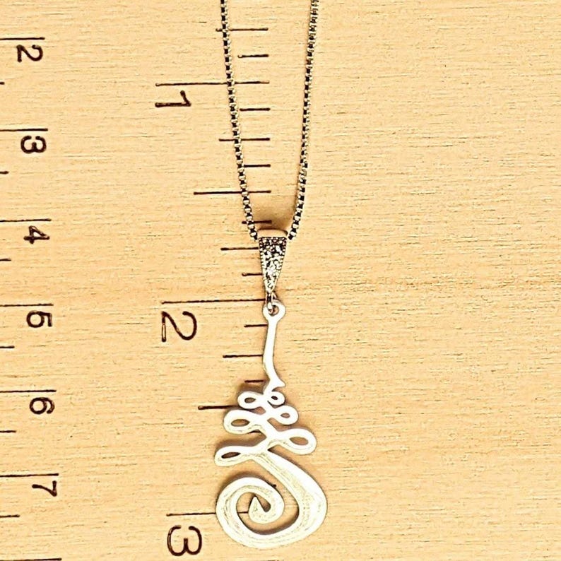 Unalome Earring/Necklace Set, Silver - Adjustable - - LadybugfeetDesigns -
