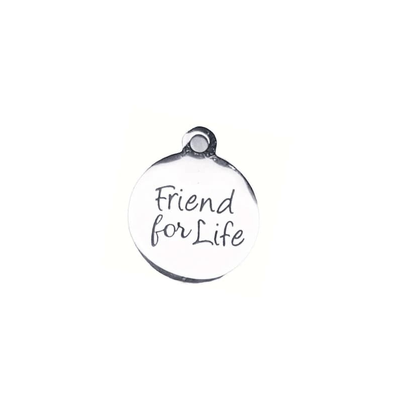 Friend For Life Charm - - LadybugfeetDesigns -