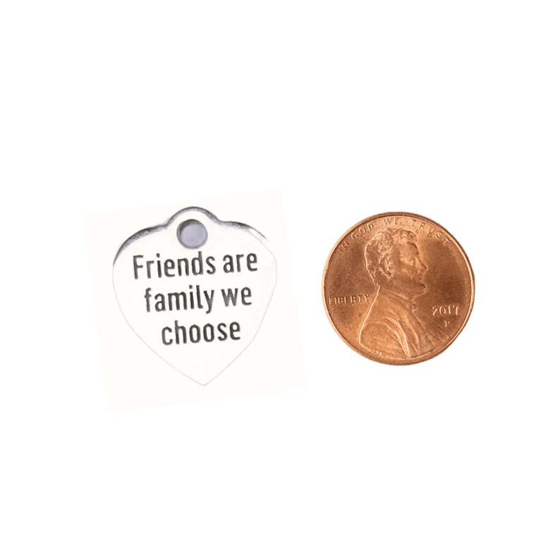 Friends Are Family We Choose Charm - - LadybugfeetDesigns -