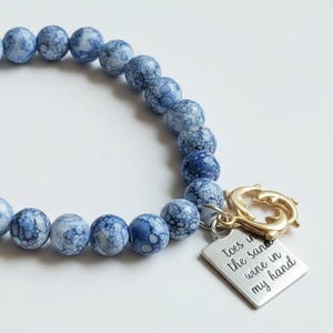 Toes in the Sand-Wine in my Hand Beaded Stretch Bracelet - - LadybugfeetDesigns -