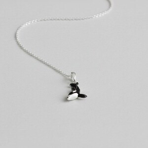 Orca Necklace, 20 inches - Silver - - LadybugfeetDesigns -