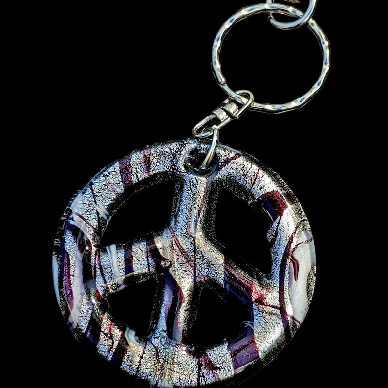 Peace Sign Keychain/Purse Clip - Peace Sign Keychain - LadybugfeetDesigns - Keychains