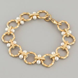 Chunky Two-Tone Chain Bracelet - - LadybugfeetDesigns -