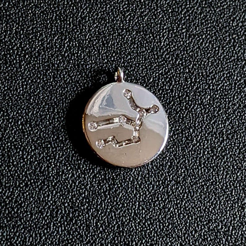 Zodiac Constellation Necklace, Silver - 12-24 inch - - LadybugfeetDesigns -