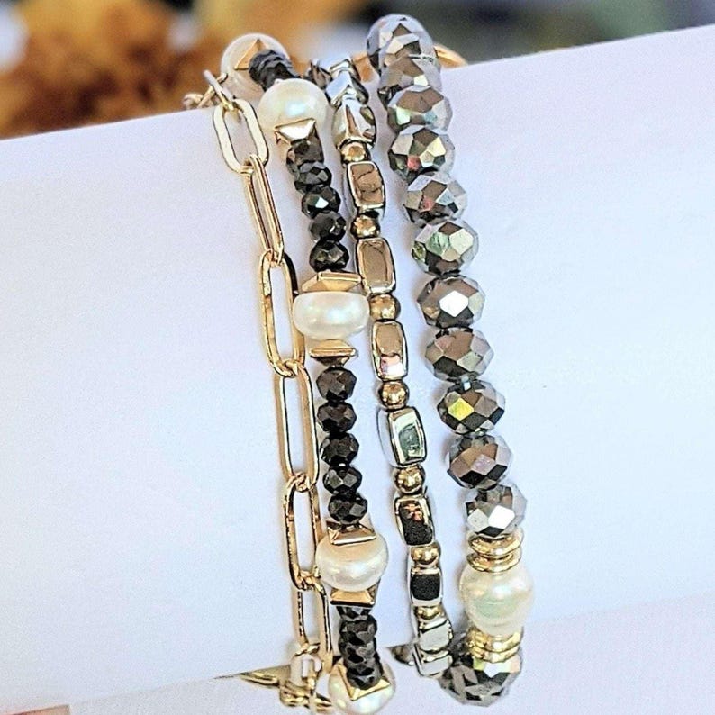 Elegant Energy Crystal Endless wrap bracelet - - LadybugfeetDesigns -