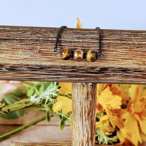 Golden Tiger's Eye Bracelet/Earring Set - - LadybugfeetDesigns -