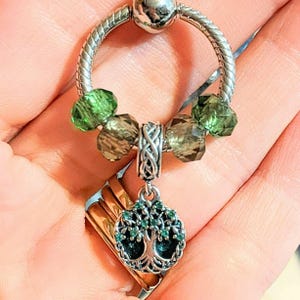 Tree of Life - Life Force Sterling Silver Toggle Charm Necklace, 20 inches - - LadybugfeetDesigns -