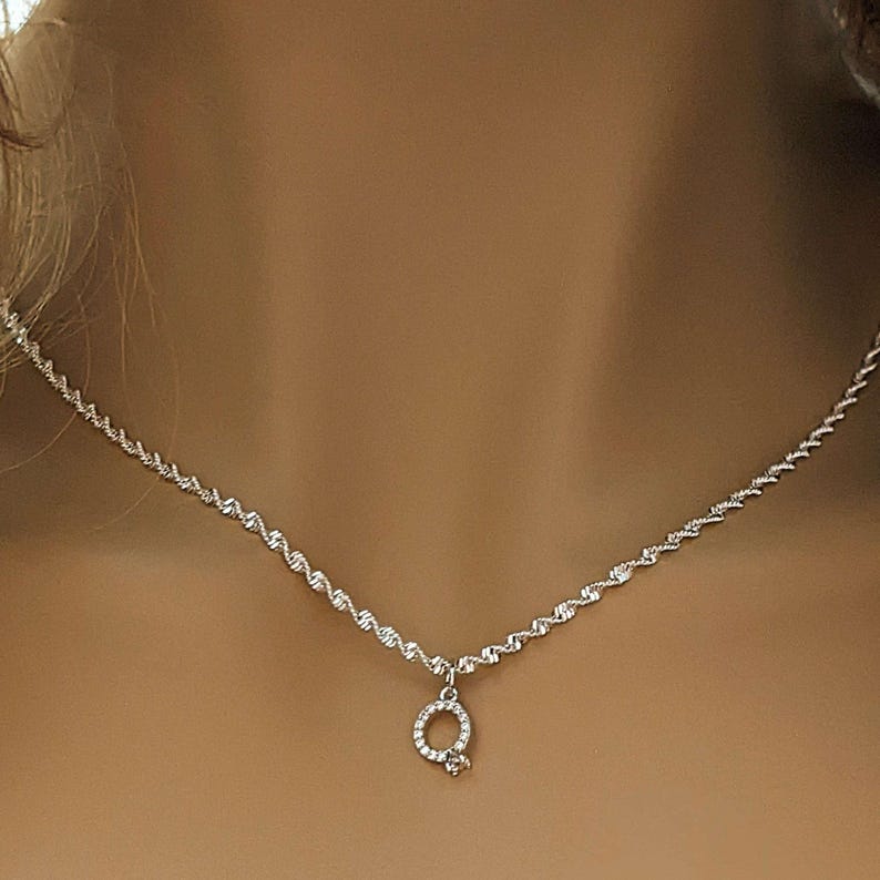 CZ Diamond Engagement Ring Necklace/Earring set, Sterling Silver - - LadybugfeetDesigns -