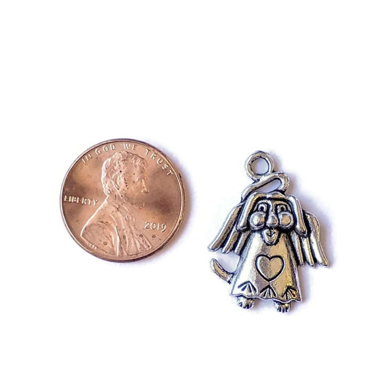 Doggie Angel Charm - - LadybugfeetDesigns -