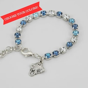 Manta Ray Faceted Crystal Bracelet, Silver - - LadybugfeetDesigns -