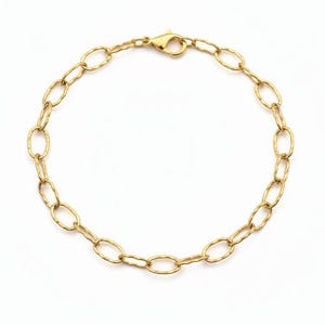 14K Gold PVD Charm Bracelet Base - D.i.y. - Build Your Charm Bracelet! - - LadybugfeetDesigns -