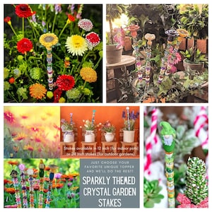 Fairy Wand Garden Stake/ Crystal Fairy Garden 12"or 24" Stake/ Suncatcher - - LadybugfeetDesigns -