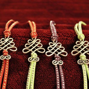 Unalome/Triple Infinity Beaded Suede Bracelet - - LadybugfeetDesigns -
