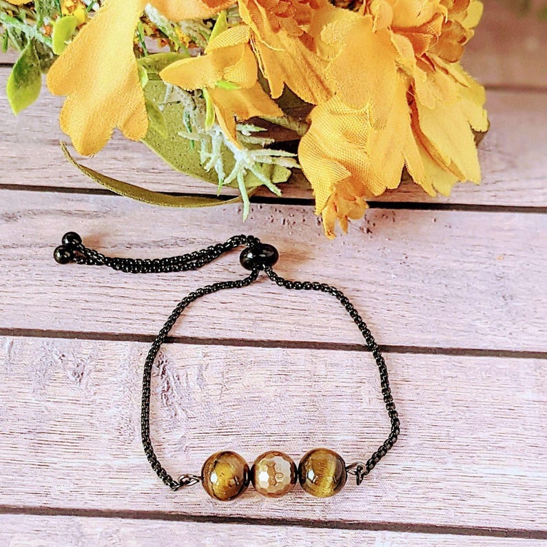 Golden Tiger's Eye Bracelet/Earring Set - - LadybugfeetDesigns -