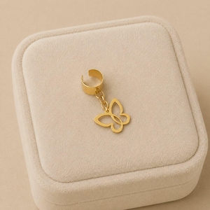 Butterfly Ear Cuff, Gold - - LadybugfeetDesigns -