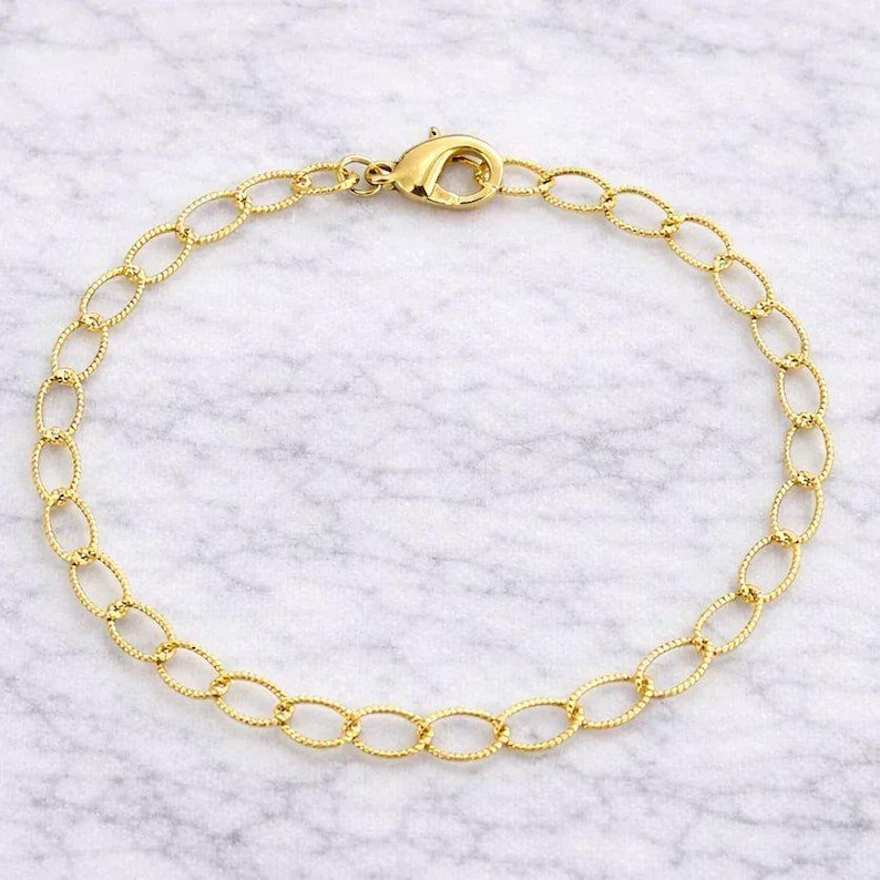14K Gold Filled Twisted Bracelet - D.i.y. - Build Your Charm Bracelet! - - LadybugfeetDesigns -