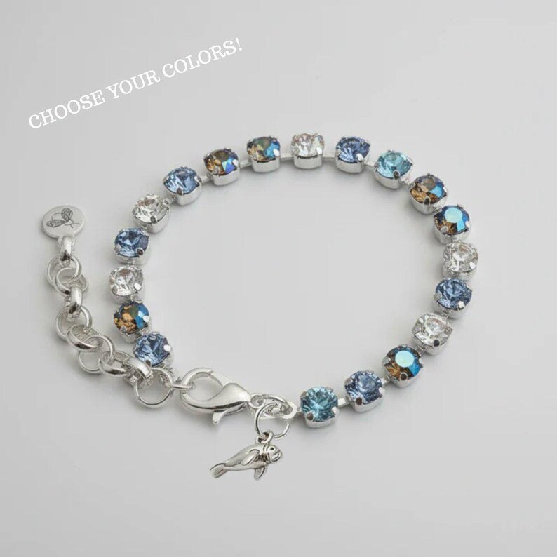 Manatee/Sea Cow Crystal Bracelet