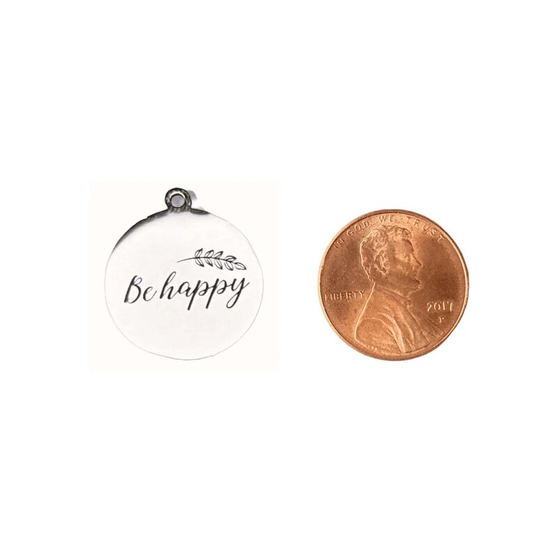Be Happy Charm - - LadybugfeetDesigns -