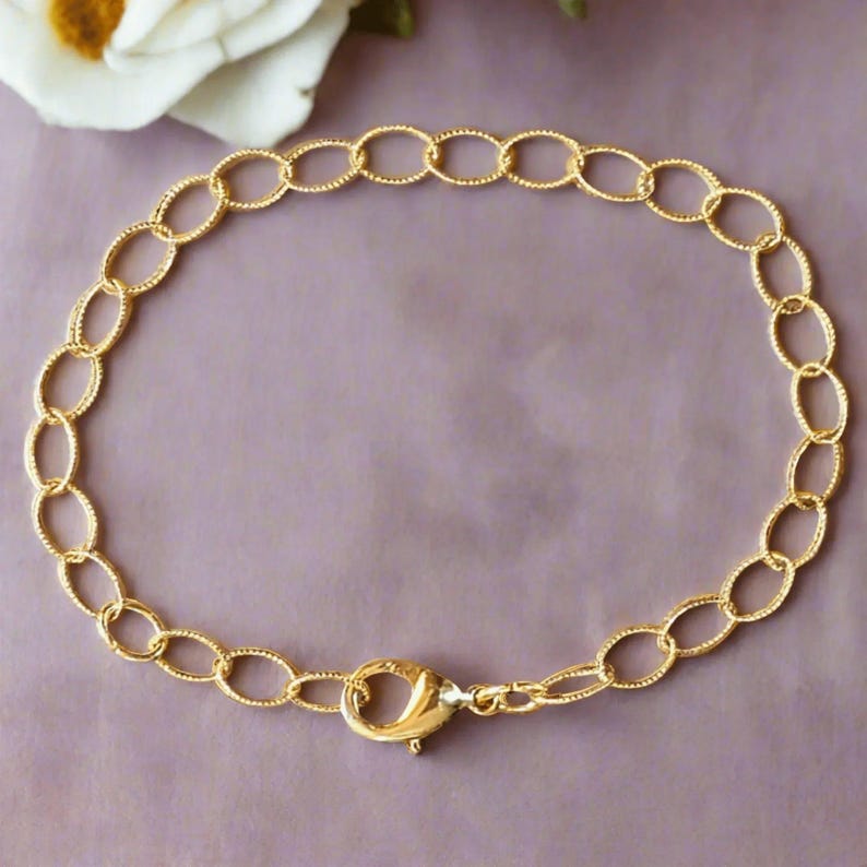 14K Gold Filled Twisted Bracelet - D.i.y. - Build Your Charm Bracelet! - - LadybugfeetDesigns -